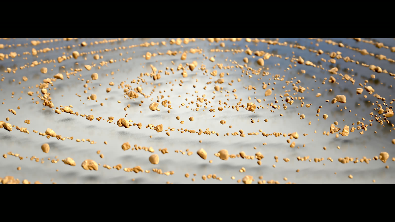 Espiral de cereales sobre superficie clara
